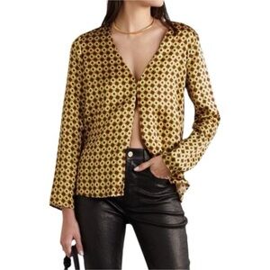 Reformation Clementina top Silk in Mezzanine XS